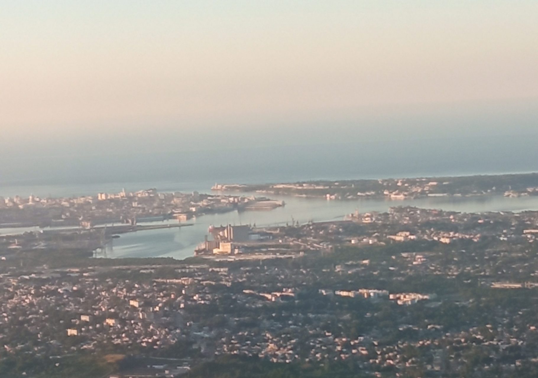 Vista aérea de la bahía de La Habana
