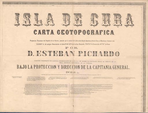Esteban Pichardo y Tapia Carta Geotopografica