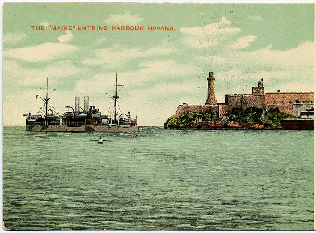 Entrada del U.S.S Maine a la Bahía de La Habana 1898