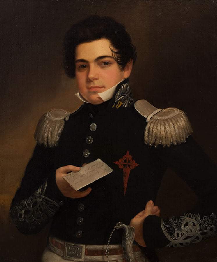 Retrato del Capitán Felipe Fernández - Romero y Núñez de Villavicencio y Jura Real (1832) por Eliab Metcalf