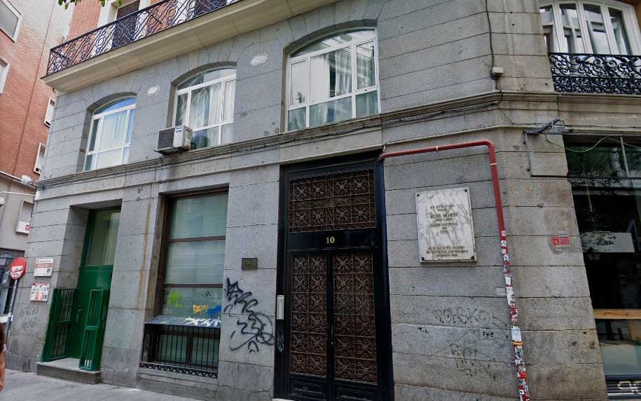 Edificio ubicado donde vivió José Martí en Madrid, calle Desengaño 10