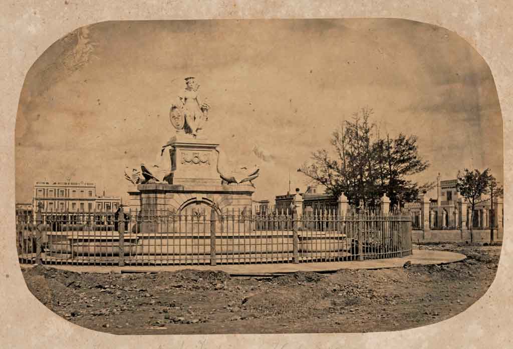 Fuente de la India en una imagen fechada entre 1857 y 1870
