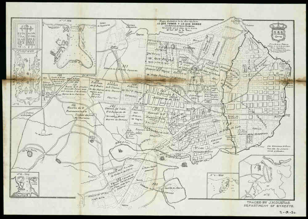 Mapa de lo que fuimos y lo que somos 1857