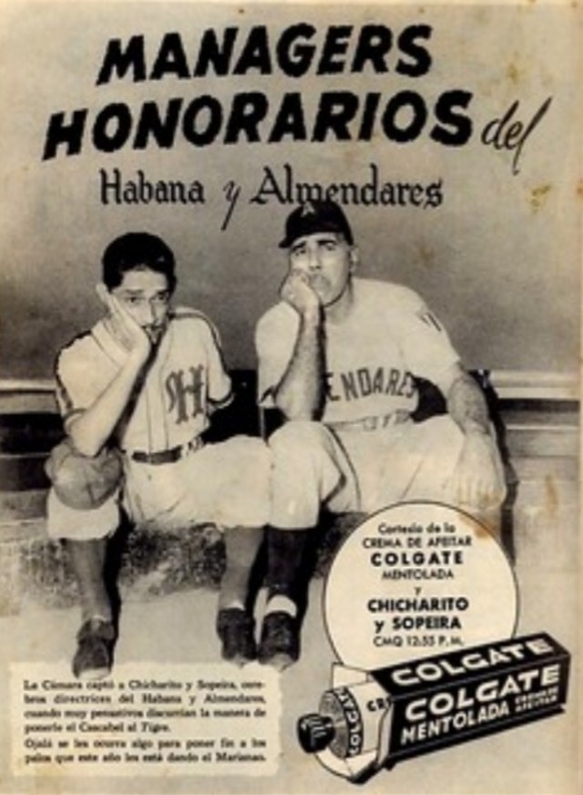 Chicharito y Sopeira (Alberto Garrido y Federico Piñero) en un anuncio publicitario de la Colgate