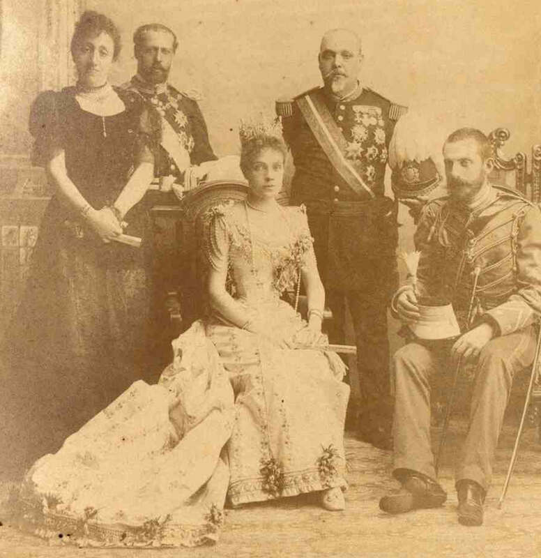 Infanta Eulalia en La Habana, junto a su esposo y el Capitán General