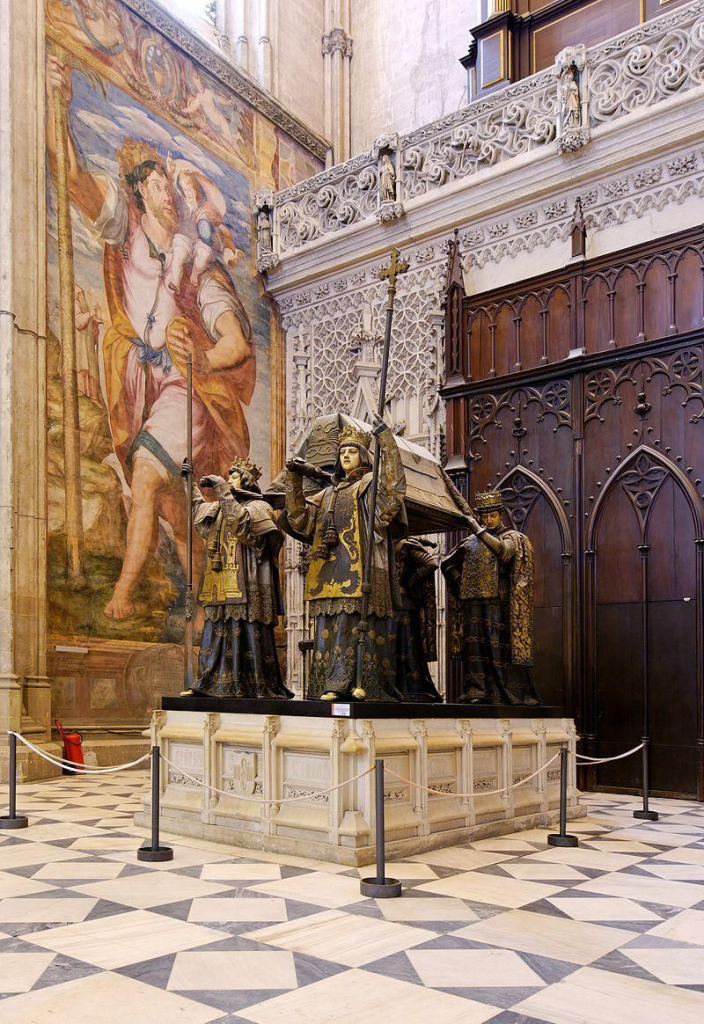El sepulcro de Cristóbal Colón en la Catedral de Sevilla