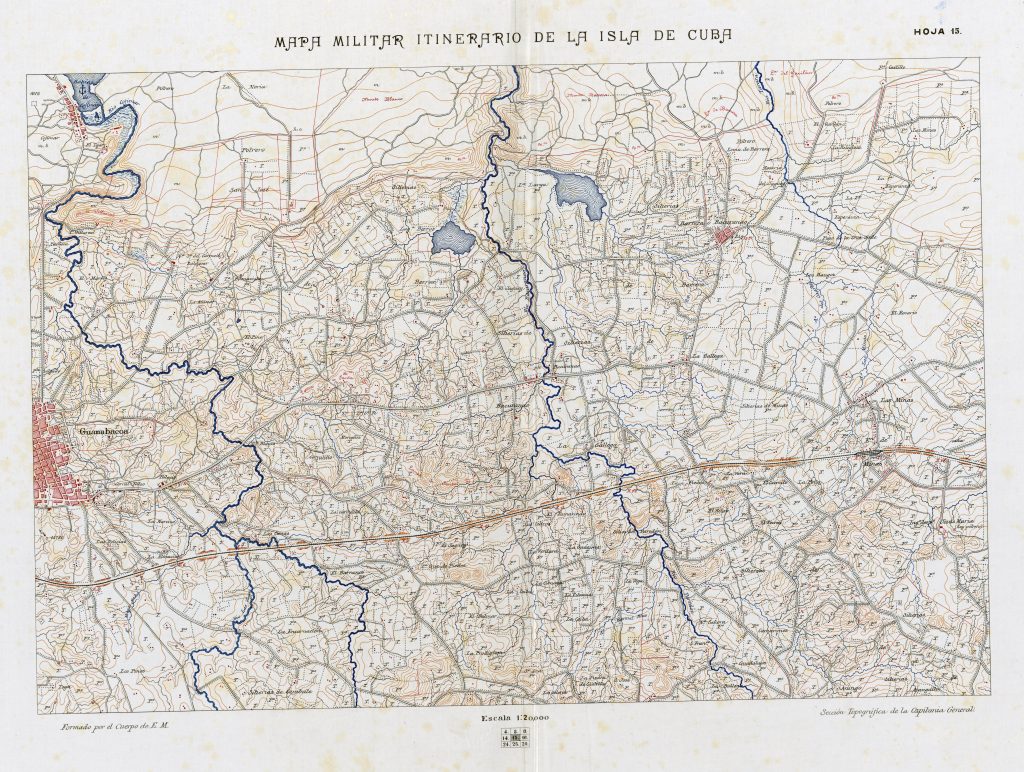 Mapa Militar de Guanabacoa y alrededores 1890