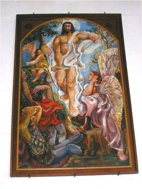Resurreccion de Cristo Mural Iglesia de Bauta Mariano Rodriguez