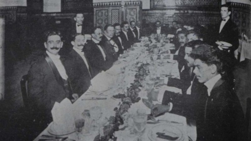 Banquete a Rubén Darío en el Hotel Inglaterra 