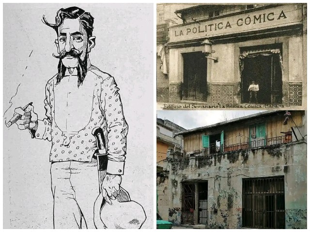 La Política Cómica y la casa de Liborio en la calle Amistad (vieja prensa de La Habana)