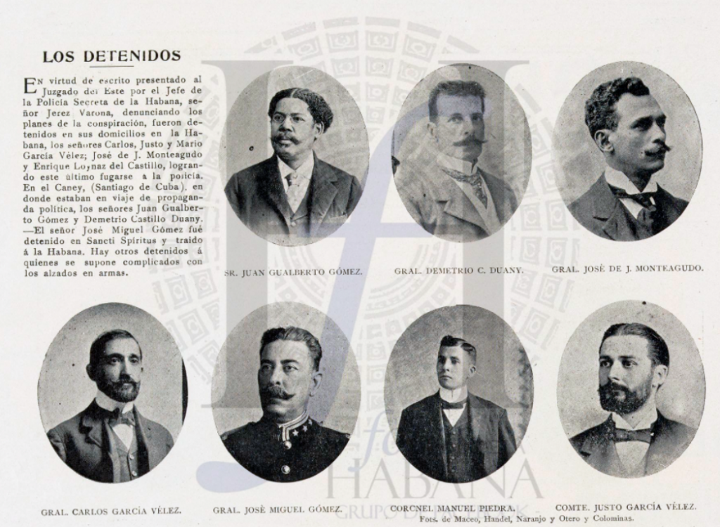 detenidos por el alzamiento de agosto de 1906