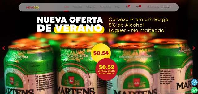 Promoción de cerveza belga en la tienda virtual Nihao 53